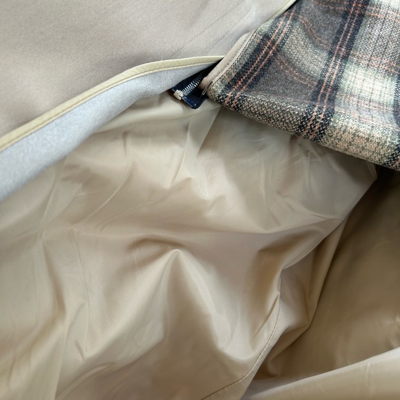 Vintage 80s London Fog Belted Trench Coat Size 6p Removable Inner Wool Lining - Picture 15 of 16